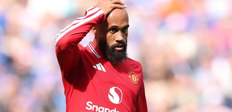 Jugador de Manchester United en acción durante el partido