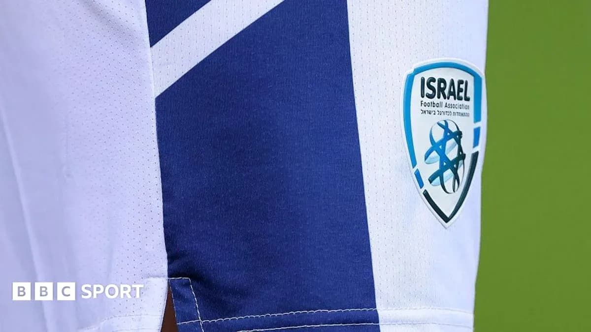 Emblema de la Asociación de Fútbol de Israel en camiseta