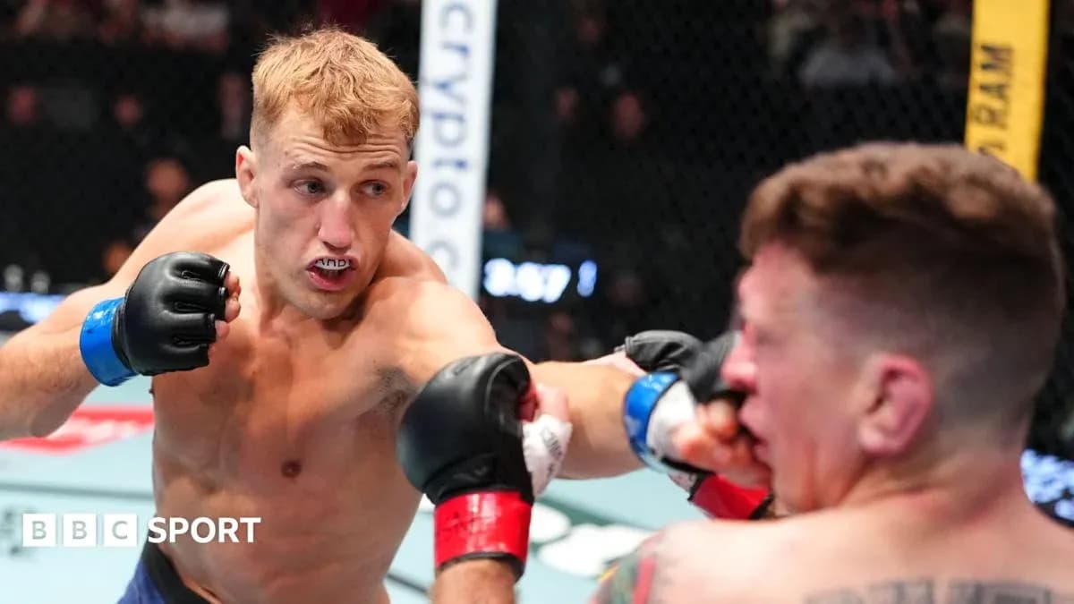Peleador lanzando un puñetazo en combate de MMA