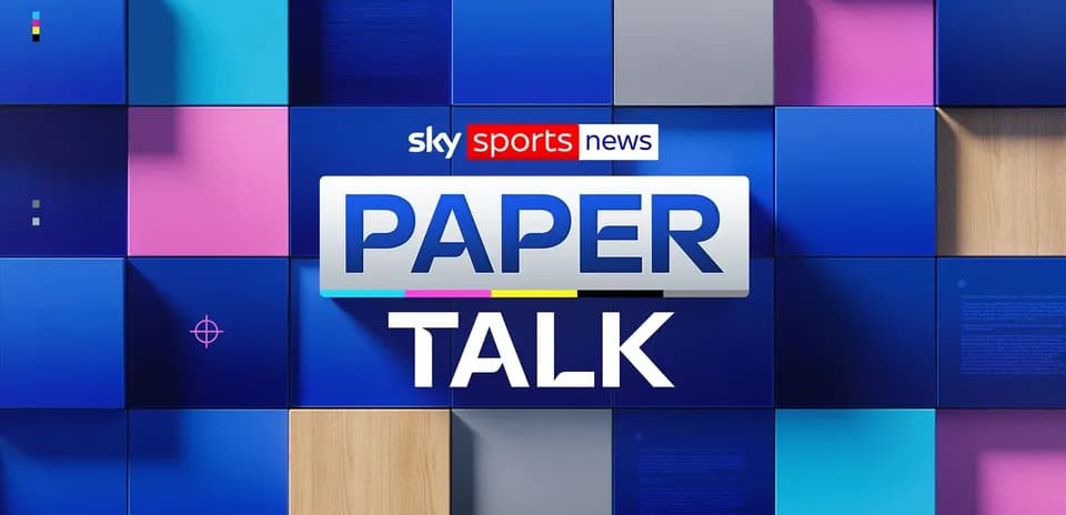 Logo de Sky Sports News con fondo colorido