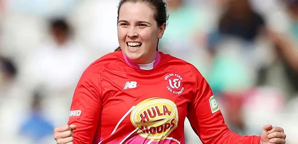 Portera celebrando una acción durante el partido