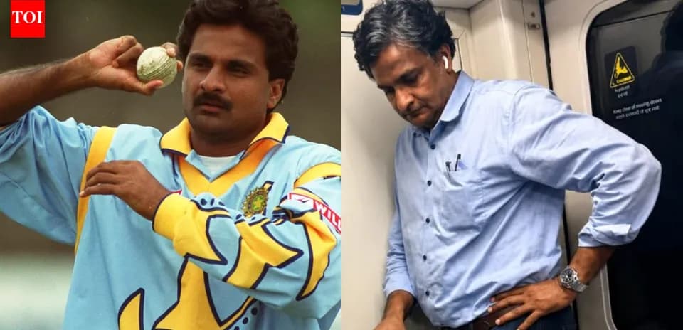 Jugador de cricket lanzando una pelota y hombre en tren