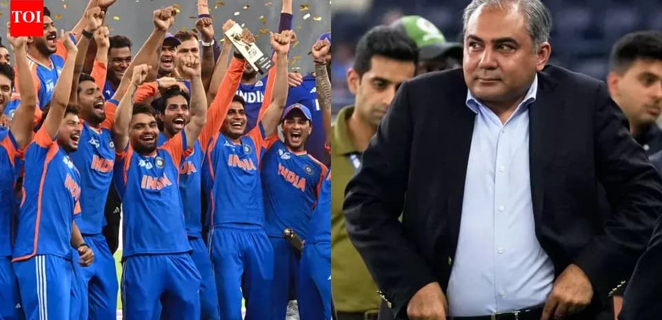 Equipo de cricket de India celebrando con trofeo