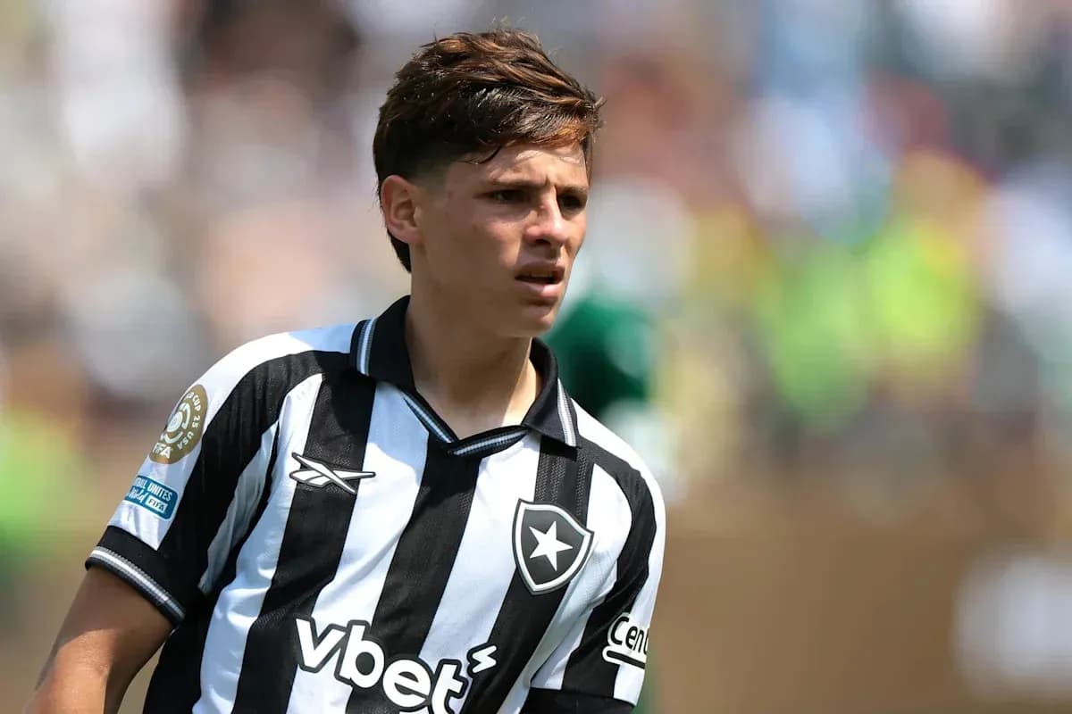 Jugador de Botafogo en acción durante partido