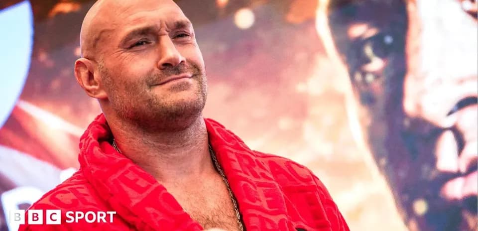 Tyson Fury posando en evento de boxeo