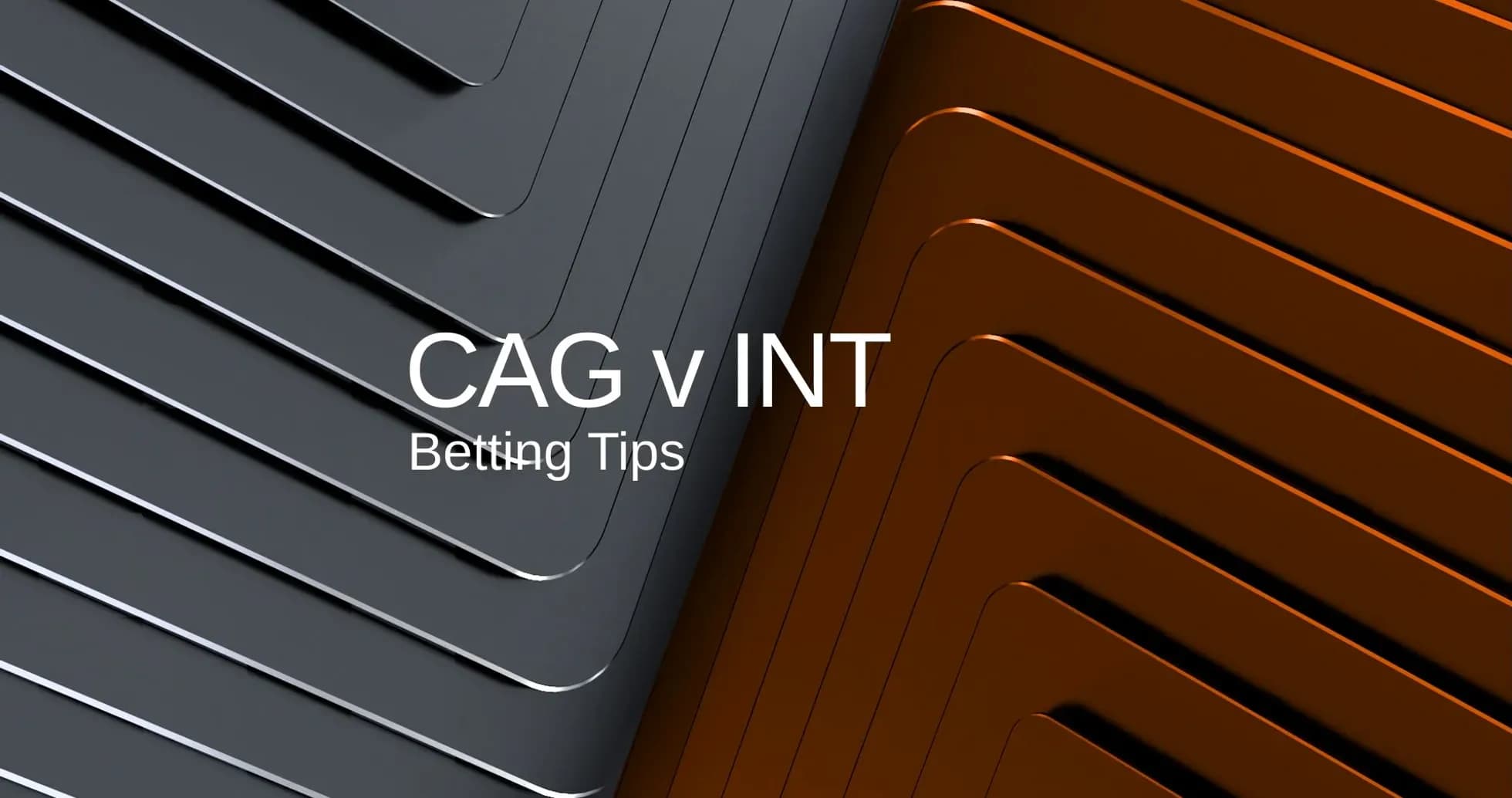 CAG v INT, consejos de apuestas sobre fondo abstracto