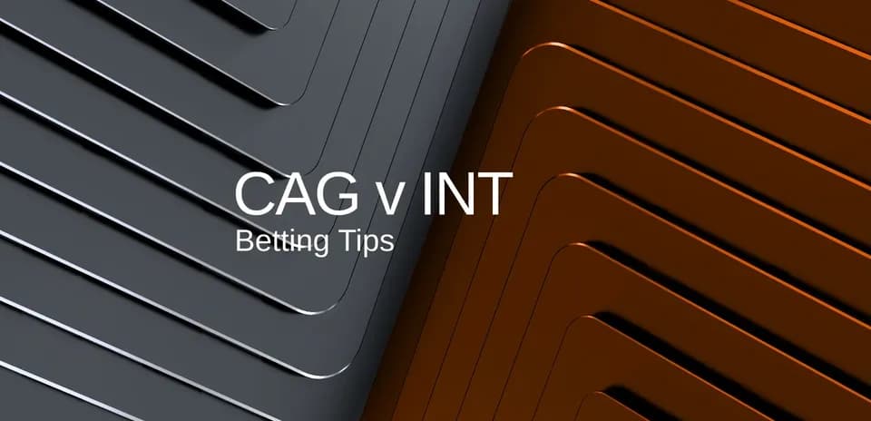 CAG v INT, consejos de apuestas sobre fondo abstracto
