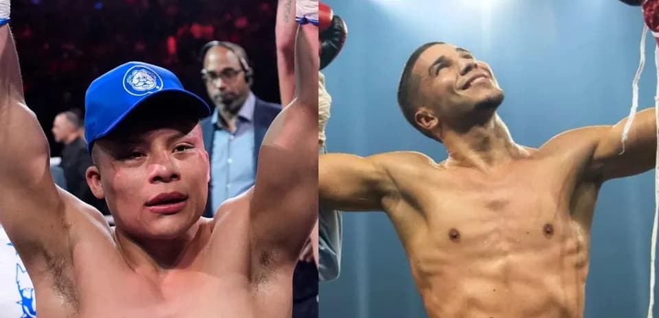 Boxeadores levantando los brazos después de una pelea