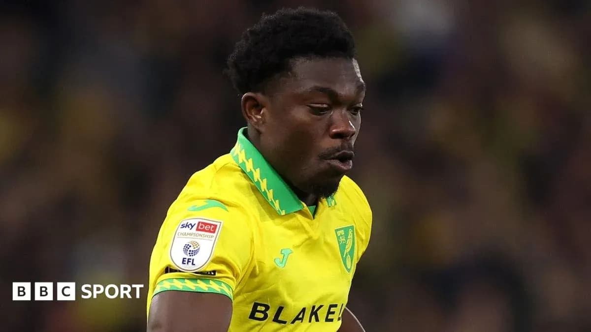 Jugador de Norwich City corriendo durante el partido
