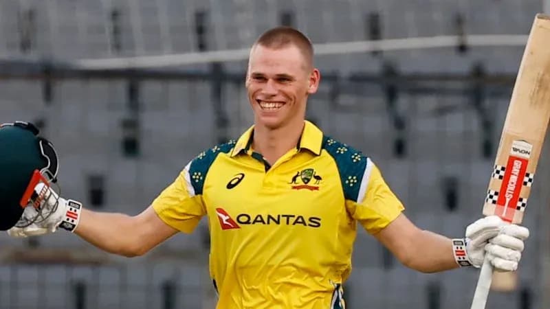 Jugador de críquet australiano celebrando un logro