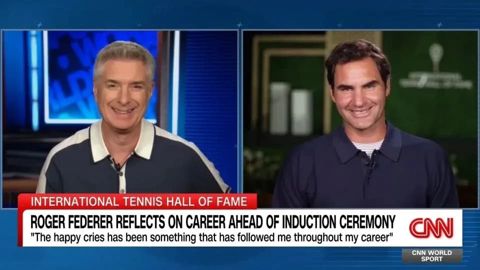 Entrevista con Roger Federer sobre su carrera