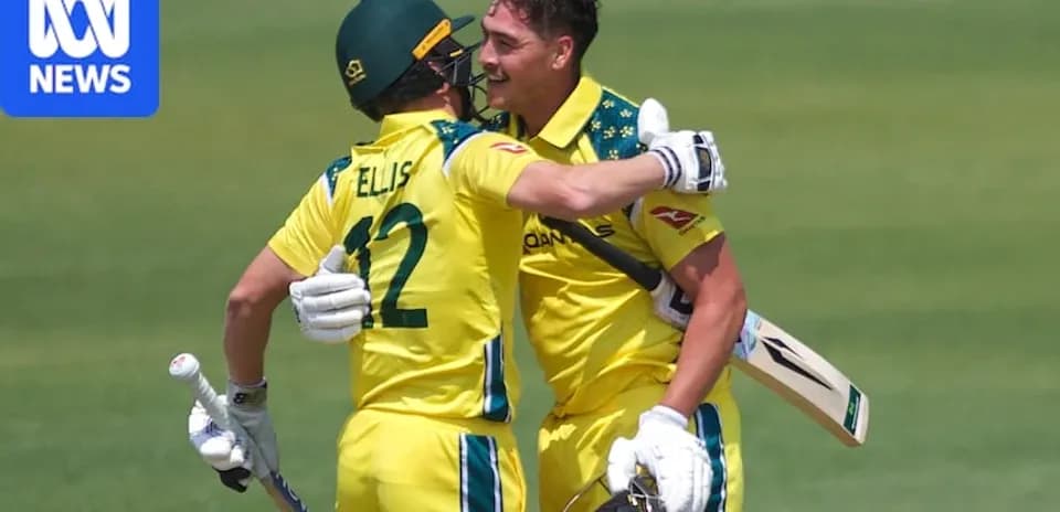 Jugadores australianos celebrando tras anotación en partido