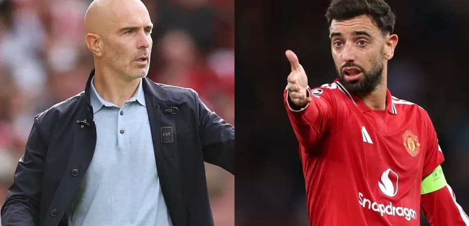 Entrenador y jugador discutiendo durante el partido