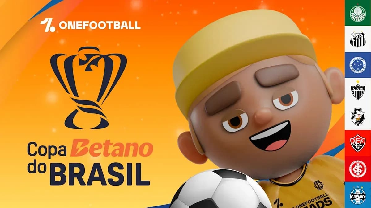 Gráfico de la Copa Betano do Brasil con personaje animado