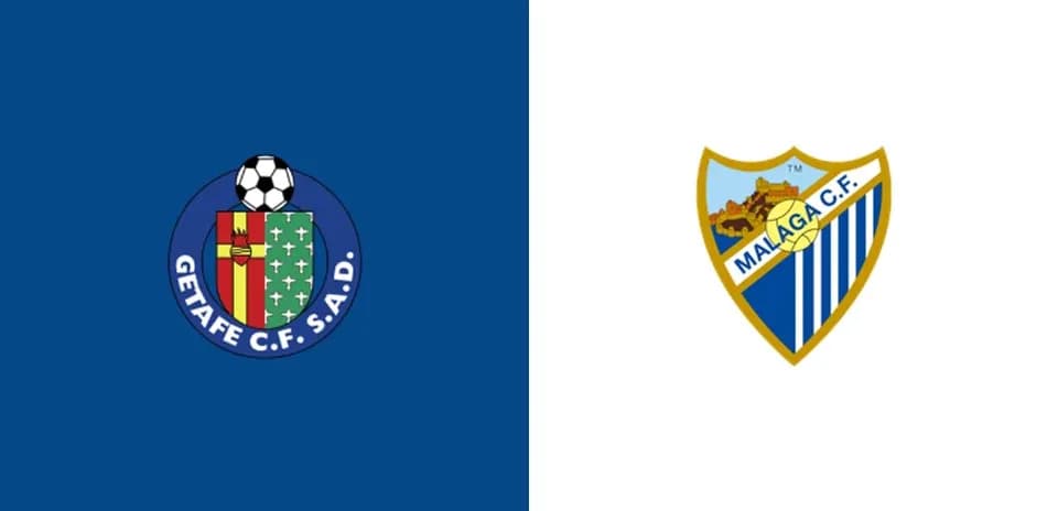 Escudos de Getafe C.F. y Málaga C.F.