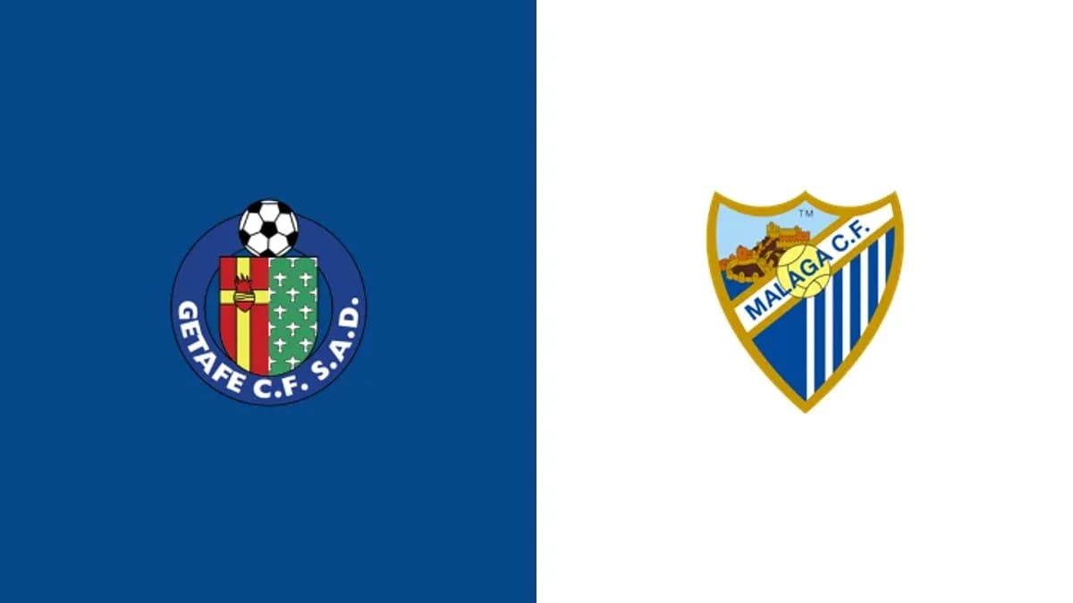 Escudos de Getafe C.F. y Málaga C.F.