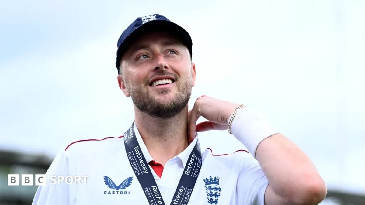 Jugador de cricket con medalla en el cuello