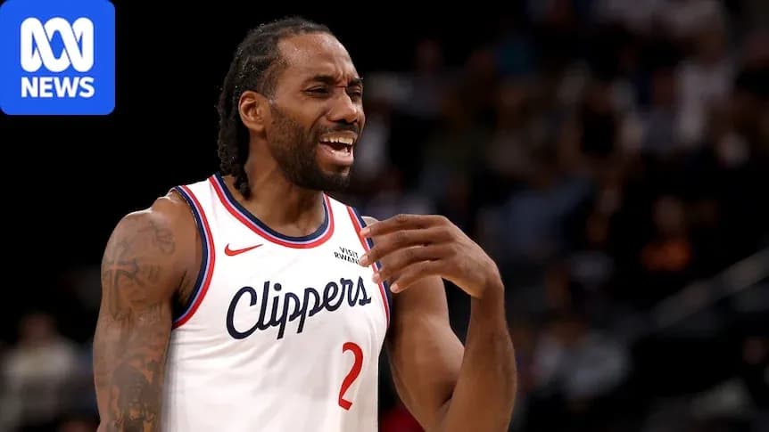 Kawhi Leonard gesturing during NBA game Kawhi Leonard gesturing during NBA game