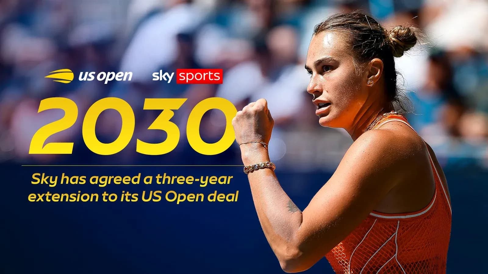 Jugadora celebrando durante el US Open 2023 Jugadora celebrando durante el US Open 2023