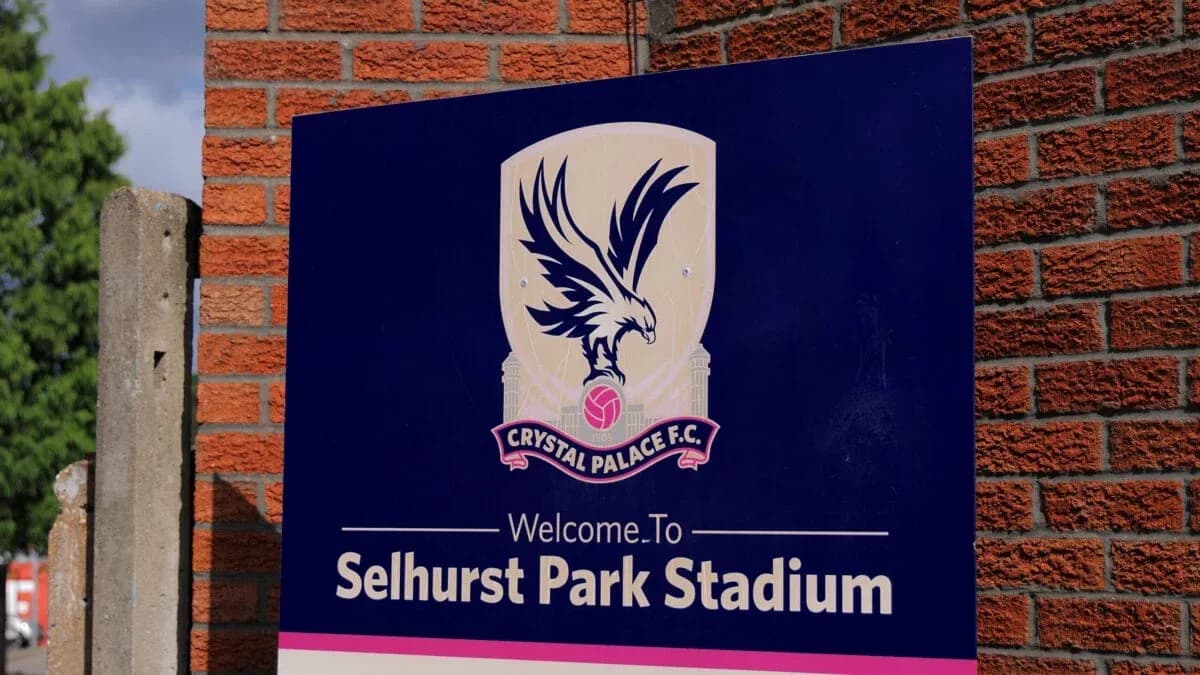 Cartel de bienvenida a Selhurst Park Stadium Cartel de bienvenida a Selhurst Park Stadium