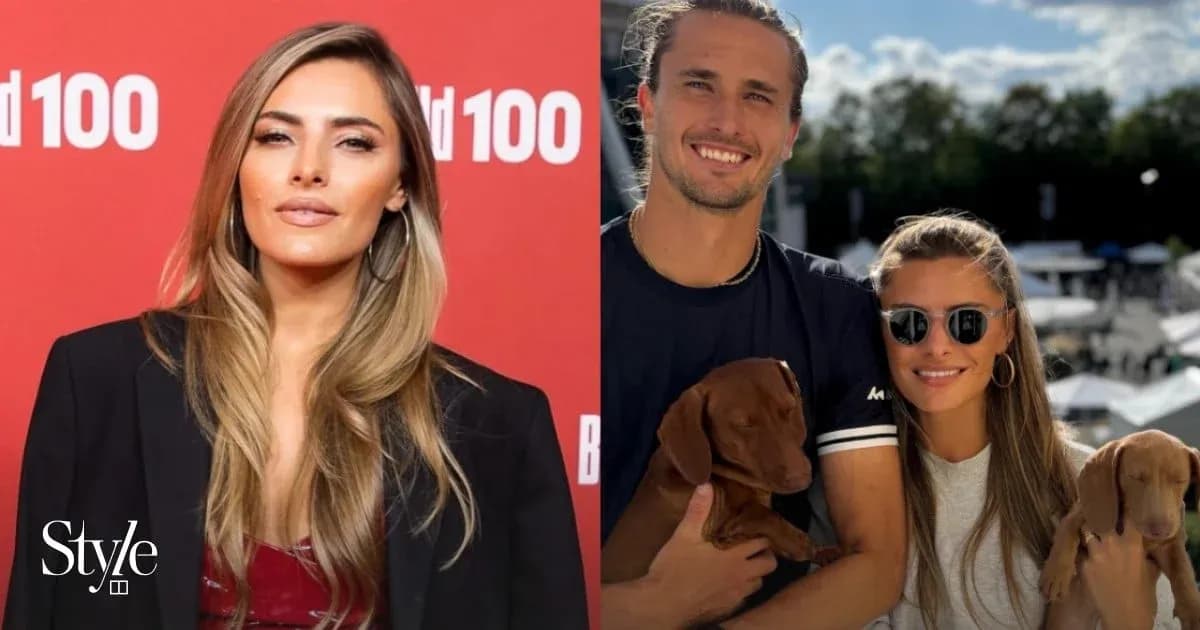 Mujer en evento y pareja con perros en exterior Mujer en evento y pareja con perros en exterior