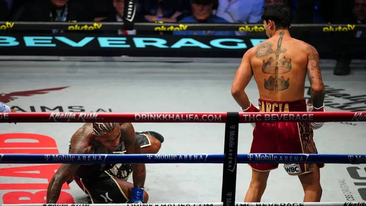 Boxer on the canvas after being knocked down Boxer on the canvas after being knocked down