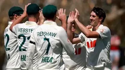Jugadores celebrando un wicket en el cricket Jugadores celebrando un wicket en el cricket