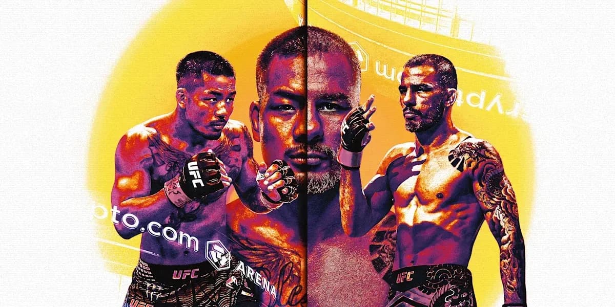 Luchadores de UFC en un fondo colorido Luchadores de UFC en un fondo colorido