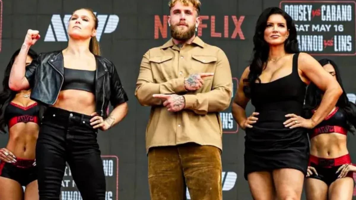 Ronda Rousey y Gina Carano en evento promocional Ronda Rousey y Gina Carano en evento promocional