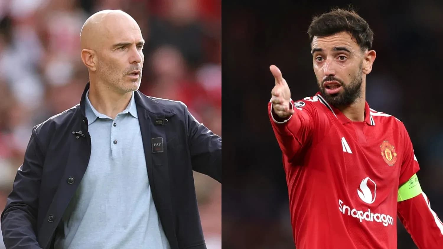 Entrenador y jugador discutiendo durante el partido Entrenador y jugador discutiendo durante el partido