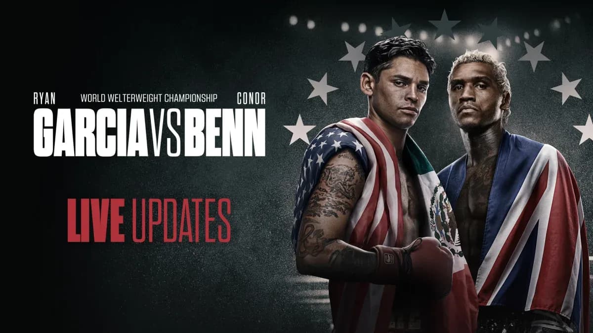 Boxeadores Ryan Garcia y Conor Benn en evento Boxeadores Ryan Garcia y Conor Benn en evento